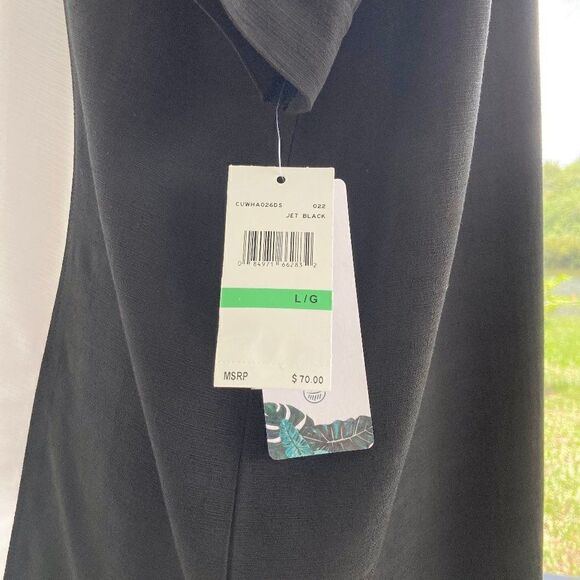 Cubavera Men's Short Sleeve Button black and white NWT size Large - Picture 5 of 6